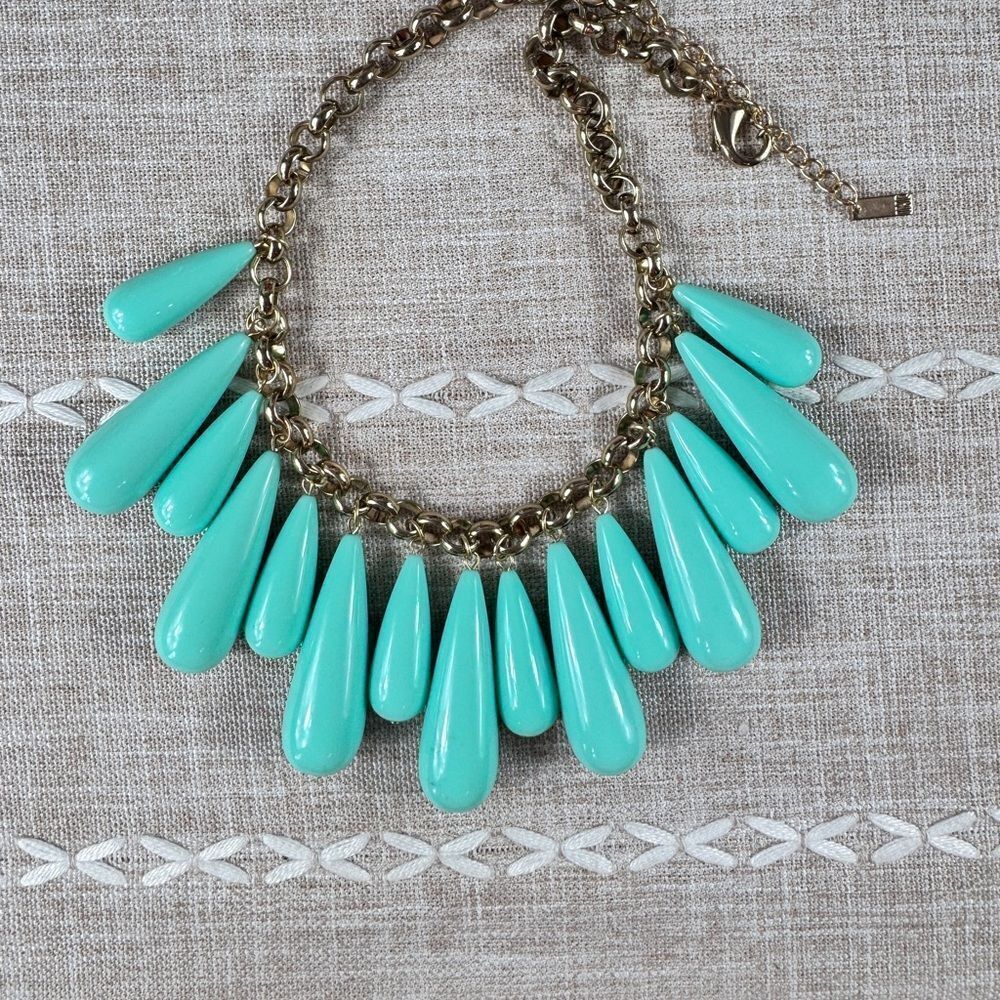 Inc Elegant Faux Turquoise Teardrop Necklace
